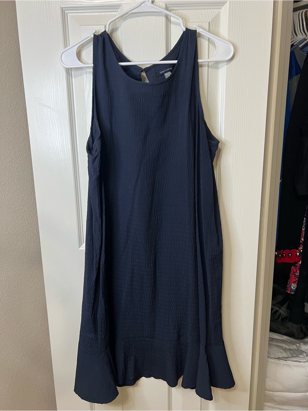 Tommy Hilfiger Navy Sleeveless Midi Dress